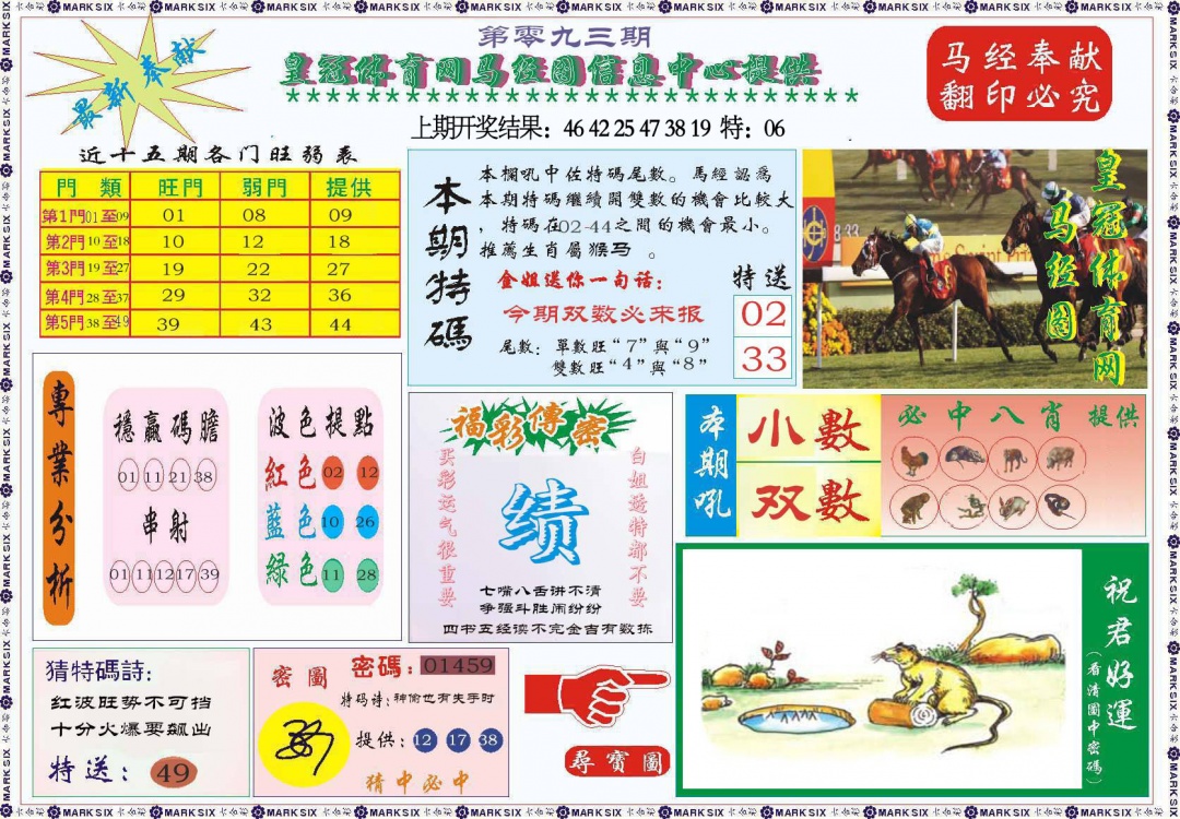 093期体育网马经图[图]